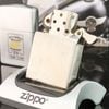 Bật Lửa Zippo Cổ Đồng Khối Mạ Chrome Phay Xước Khắc Ăn Mòn Phủ Sơn Năm 1952 Mộc Đáy 3 Hàng Chữ ZC114