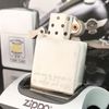 Bật Lửa Zippo Cổ Đồng Khối Mạ Chrome Phay Xước Khắc Ăn Mòn Phủ Sơn Năm 1952 Mộc Đáy 3 Hàng Chữ ZC114