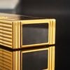 Bật Lửa Dunhill Bọc Vàng Vân Sọc Men Đen DH103