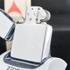 Bật Lửa Zippo Cổ Đồng Khối Mạ Chrome Phay Xước Trơn Năm 1974 Đời 8 Vạch Sắc ZC136