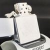 Bật Lửa Zippo Cổ Used Đồng Khối Mạ Chrome Phay Xước Trơn Năm 1974 Đời 8 Vạch Sắc ZCU34