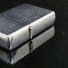 Bật Lửa Zippo Cổ Used Đồng Khối Mạ Chrome Phay Xước Trơn Năm 1974 Đời 8 Vạch Sắc ZCU34