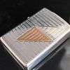 Bật Lửa Zippo Used Họa Tiết Thổ Cẩm Đắp Nổi Bạc Vàng Rất Hiếm Đời VII La Mã Năm 1991 ZQHU15