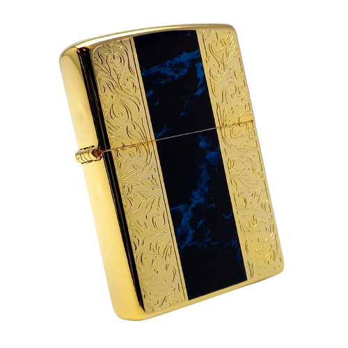 Bật Lửa Zippo Xuất Nhật Mạ Vàng Phủ Men Xanh Năm 2020 ZN143