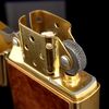 Bật Lửa Zippo Đồng Khối Mạ Vàng Vân Ốp Gỗ Đẹp Sang Trọng Năm 2004 ZN142