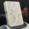 Bật Lửa Zippo Bạc Đúc Nguyên Khối Sterling Chạm Khắc Thủ Công Hoa Văn 5 Mặt Năm 2007 ZBU97