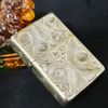 Bật Lửa Zippo Bạc Đúc Nguyên Khối Sterling Chạm Khắc Thủ Công Hoa Văn 5 Mặt Năm 2007 ZBU97