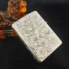 Bật Lửa Zippo Bạc Đúc Nguyên Khối Sterling Chạm Khắc Thủ Công Hoa Văn 5 Mặt Năm 2003 ZBU98