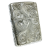 Bật Lửa Zippo Bạc Đúc Nguyên Khối Sterling Chạm Khắc Thủ Công Hoa Văn 5 Mặt Năm 2007 ZBU99