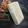 Bật Lửa Zippo Bạc Đúc Nguyên Khối Sterling Chạm Khắc Thủ Công Hoa Văn 5 Mặt Năm 2012 ZBU100