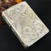 Bật Lửa Zippo Bạc Đúc Nguyên Khối Sterling Chạm Khắc Thủ Công Hoa Văn 5 Mặt Năm 1996 ZBU101