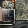 Bật Lửa Zippo Bạc Đúc Nguyên Khối Sterling Chạm Khắc Thủ Công Hoa Văn 5 Mặt Năm 2005 ZBU103