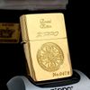 Bật Lửa Zippo Đồng Khối Mạ Vàng Gold Plated Bản Giới Hạn 500 Cây Trên Toàn Thế Giới Đầu Triện Vương Miện Cực Hiếm Đời X La Mã Năm 1994 ZL390