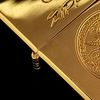Bật Lửa Zippo Đồng Khối Mạ Vàng Gold Plated Bản Giới Hạn 500 Cây Trên Toàn Thế Giới Đầu Triện Vương Miện Cực Hiếm Đời X La Mã Năm 1994 ZL390