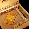 Bật Lửa Zippo Gold Plated Mạ Vàng Đính Ngọc Trai Kèm Bình Xăng Di Động Bản Giới Hạn 1000 Chiếc Trên Toàn Thế Giới Đời IX La Mã Năm 1993 ZQH75