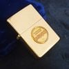 Bật Lửa Zippo Gold Plated Mạ Vàng, Emblem Vàng Khối 18K Bản Giới Hạn Cực Hiếm ZQH71