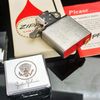 Zippo 1966 8 Gạch Huy Hiệu Tổng Thống Mỹ Lyndon B. Johnson Chặn Xăng Đỏ ZQH77