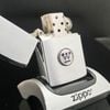 Bật Lửa Zippo Cổ Đồng Khối Mạ Chrome Phay Xước Emblem Đẹp Lạ Đời 4 Chấm Năm 1962 ZC138