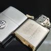 Bật Lửa Zippo Cổ Đồng Khối Mạ Chrome Phay Xước Emblem Đẹp Lạ Đời 4 Chấm Năm 1962 ZC138