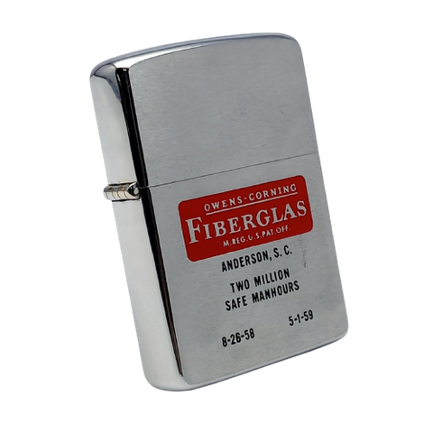 Bật Lửa Zippo Cổ Đồng Khối Mạ Chrome Phay Xước Khắc Ắn Mòn Phủ Sơn Đời 7 Chấm Năm 1959 ZC141