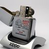 Bật Lửa Zippo Cổ Đồng Khối Mạ Chrome Phay Xước Khắc Ắn Mòn Phủ Sơn Đời 4 Chấm Năm 1962 ZC140