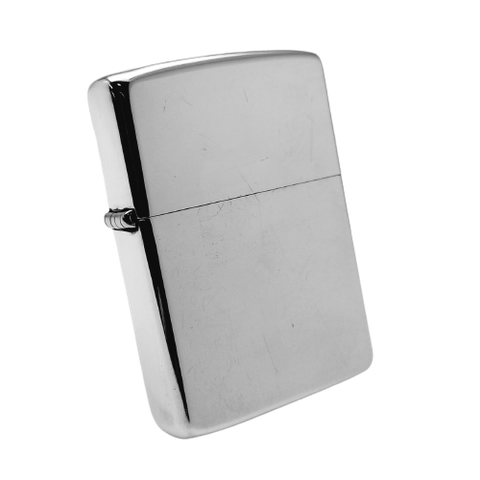 BẬT LỬA ZIPPO BẠC ĐÚC NGUYÊN KHỐI STERLING CHỮ XÉO CỰC HIẾM ĐỜI 1980S ZB61