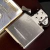 Bật Lửa Zippo Wold Cup Bản Limited Mạ Bạc Đắp Nổi Vàng 2 Mặt Hộp Gỗ Bảng Vòng Loại Cực Hiếm Năm 2001 ZL406