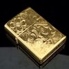 Bật Lửa Zippo Mạ Vàng Gold Plated Reg Western floral GP Hoa Văn Hai Mặt Cực Hiếm Đời XV La Mã Năm 1999 ZL401