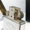 Bật Lửa Zippo Đồng Khối Mạ Chrome Vintage Chặt Góc Trơn Bóng Đời II La Mã Không Mộc Tháng Năm 1986 Rất Hiếm ZQH80
