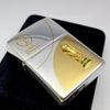 Bật Lửa Zippo Wold Cup Bản Limited Mạ Bạc Đắp Nổi Vàng 2 Mặt Năm 2001 ZL405
