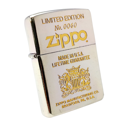 Bật Lửa Zippo Mạ Bạc Demi Vàng Chủ Đề Ăn Mòn Axit Nguyên Zin, Bản SX Giới Hạn Limited 1000 Chiếc Trên Toàn Thế Giới Đời XII La Mã Năm 1996 ZL402