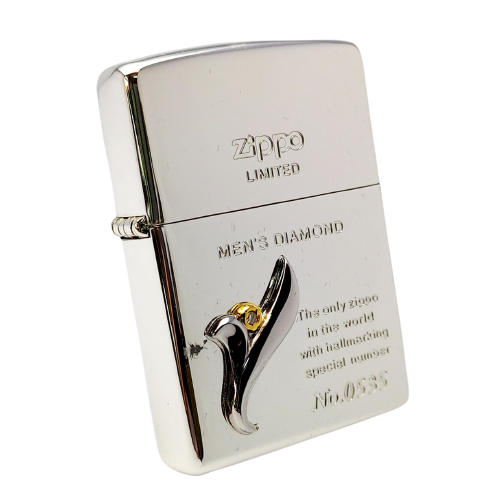 Bật Lửa Zippo Special Men's Diamond Mạ Bạc Đính Kim Cương Bản SX Giới Hạn 1000 Chiếc Trên Toàn Thế Giới Đời XIII La Mã Năm 1997 ZL408