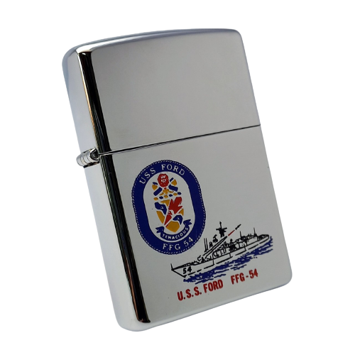 Bật Lửa Zippo Đồng Khối Mạ Chrome Trơn Bóng Chủ Đề Tầu Chiến Năm 1999 đời XV La Mã  ZL394