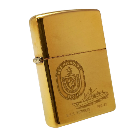 Bật Lửa Zippo Đồng Khối Brass Trơn Bóng Chủ Đề Tầu Chiến Năm 1999 đời XV La Mã  ZL400