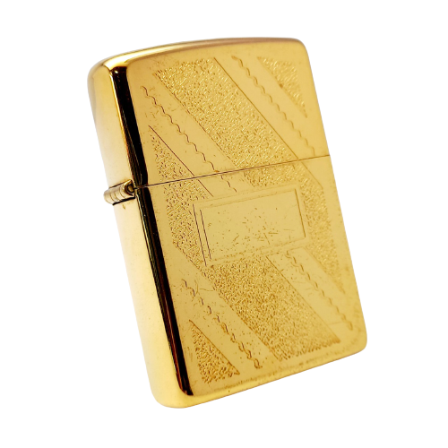 Bật Lửa Zippo Mạ Vàng Gold Plated Vân Chéo Đời VI La Mã  Năm 1990 ZL414