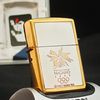 Bật Lửa Zippo Chủ Đề Olympic Bản Limited Mạ Bạc Đắp Nổi Vàng 2 Mặt đời XI La Mã Năm 1995 ZL417