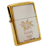 Bật Lửa Zippo Chủ Đề Olympic Bản Limited Mạ Bạc Đắp Nổi Vàng 2 Mặt đời XI La Mã Năm 1995 ZL417