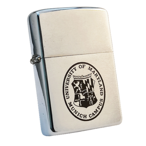 Bật Lửa Zippo Cổ Đồng Khối Mạ Chrome Phay Xước Khắc Ắn Mòn Phủ Sơn Đời 4 Vạch Thẳng Năm 1970 ZC144