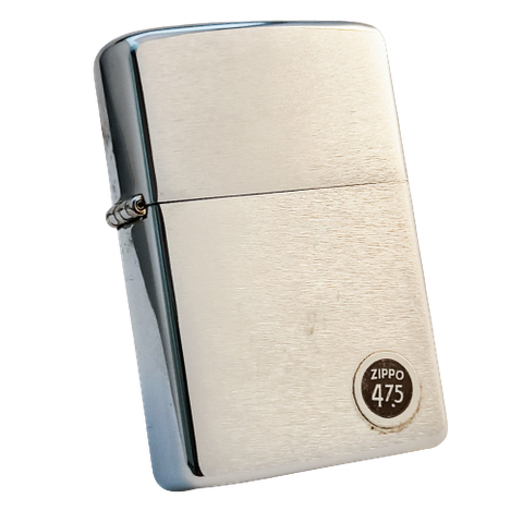 Bật Lửa Zippo Cổ Đồng Khối Mạ Chrome Trơn Phay Xước Đời 8 Vạch Sắc Năm 1974 ZC147