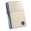 Bật Lửa Zippo Cổ Đồng Khối Mạ Chrome Trơn Phay Xước Đời 8 Vạch Sắc Năm 1974 ZC147
