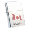 Bật Lửa Zippo Canada Khắc Ăn Mòn Phủ Sơn Quốc Kỳ Canada Hiếm Gặp Đời Mộc Đáy 3 Hàng Chữ Năm 1970 ZQH86