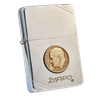 Bật Lửa Zippo Đồng Khối Mạ Chrome Xước Vintage Chặt Góc, Bản Thử Nghiệm I La Mã Không Mộc Tháng Năm 1985 Đã Qua Sử Dụng Cực Hiếm ZQHU66