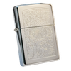 Bật Lửa Zippo Đồng Khối Mạ Chrome Bóng Khắc Ăn Mòn Chủ Đề Phượng Hoa Văn, Bản Xuất Thị Trường Châu Âu Cực Hiếm Đời XVI Năm 2000 ZQH90