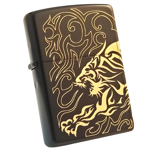 Bật Lửa Zippo Hổ Khắc Chìm Dát Vàng Năm 2014 ZL421