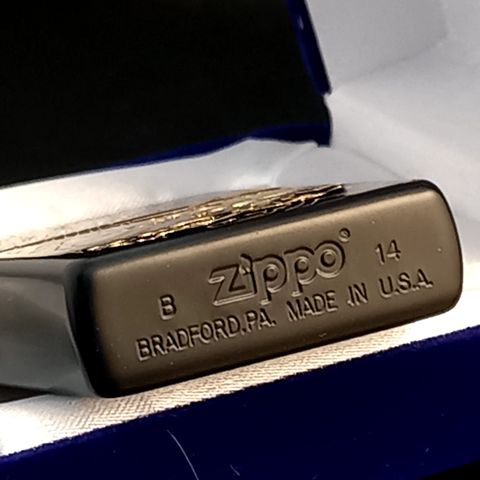 Bật Lửa Zippo Hổ Khắc Chìm Dát Vàng Năm 2014 ZL421