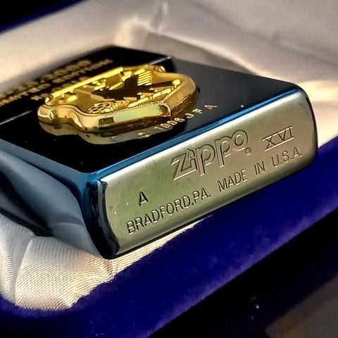 Bật Lửa Zippo Phủ Titanium xanh Chủ Đề Giải Bóng Đá U23 Japan Limited Đời XVI La Mã năm 2000 ZL424