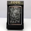 Bật Lửa Zippo Đồng Khối Mạ Chrome Bóng Khắc Ăn Mòn Chủ Đề Phượng Hoa Văn, Bản Xuất Thị Trường Châu Âu Cực Hiếm Đời XVI Năm 2000 ZQH90