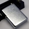 Bật Lửa Zippo Đồng Khối Mạ Chrome Bóng Khắc Ăn Mòn Chủ Đề Rồng Hoa Văn, Bản Xuất Thị Trường Châu Âu Cực Hiếm Đời XVI Năm 2000 ZQH91