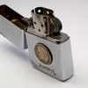 Bật Lửa Zippo Đồng Khối Mạ Chrome Xước Vintage Chặt Góc, Bản Thử Nghiệm I La Mã Không Mộc Tháng Năm 1985 Đã Qua Sử Dụng Cực Hiếm ZQHU66