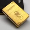 Bật Lửa Zippo Brass Vintage Chặt Góc Chủ Đề Sư Tử Biển Singapo Đời III La Mã Năm 1987 ZL427
